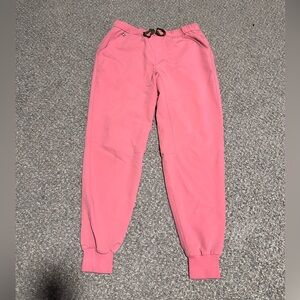 Figs Women's Zamora Coral Pink Scrub Jogger Size M (A5)